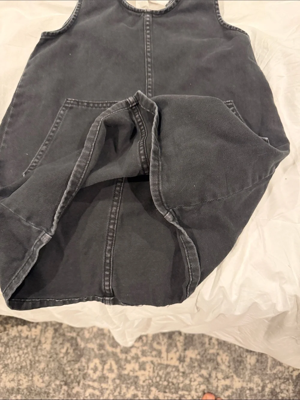 H&M Black Denim Overalls Dress for Kids